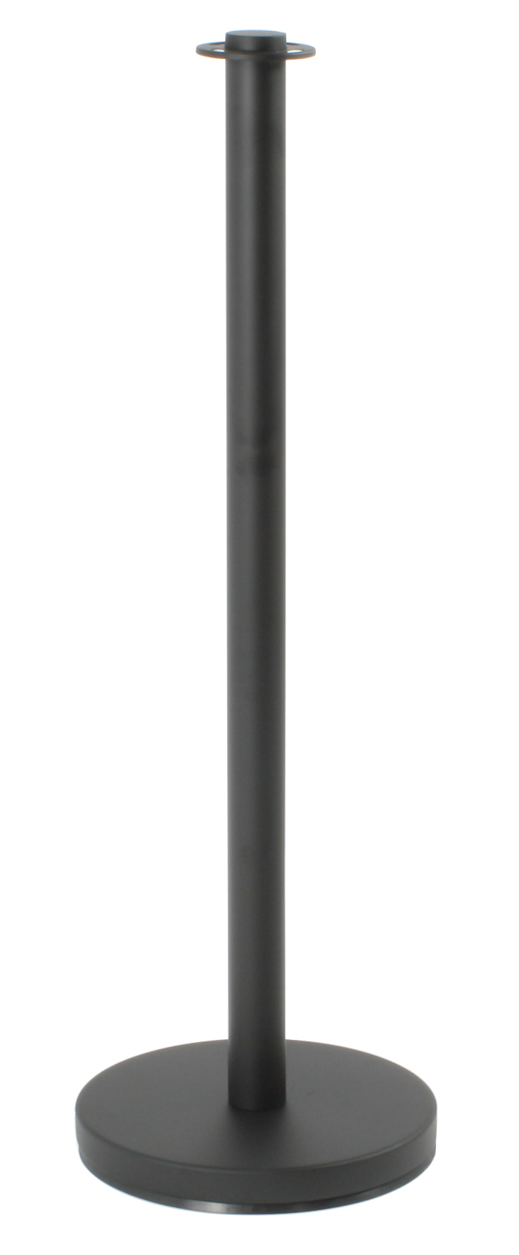 Matte Black Stanchion Post - Rope Not Included | Displays2Go