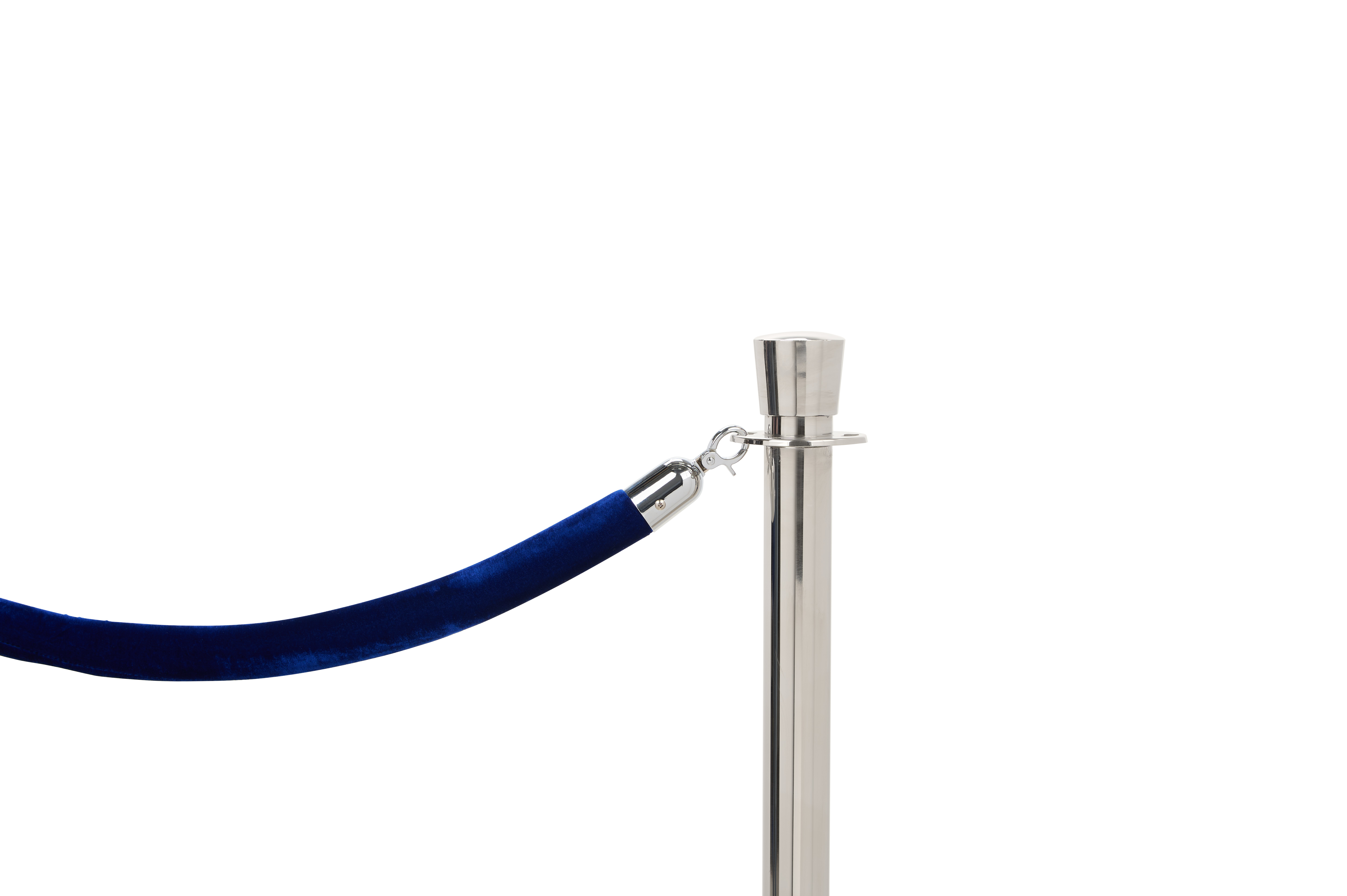 QueuePole 39" Stainless Steel Stanchion Post, Tulip Top Design, Rope Not Included - Image 4