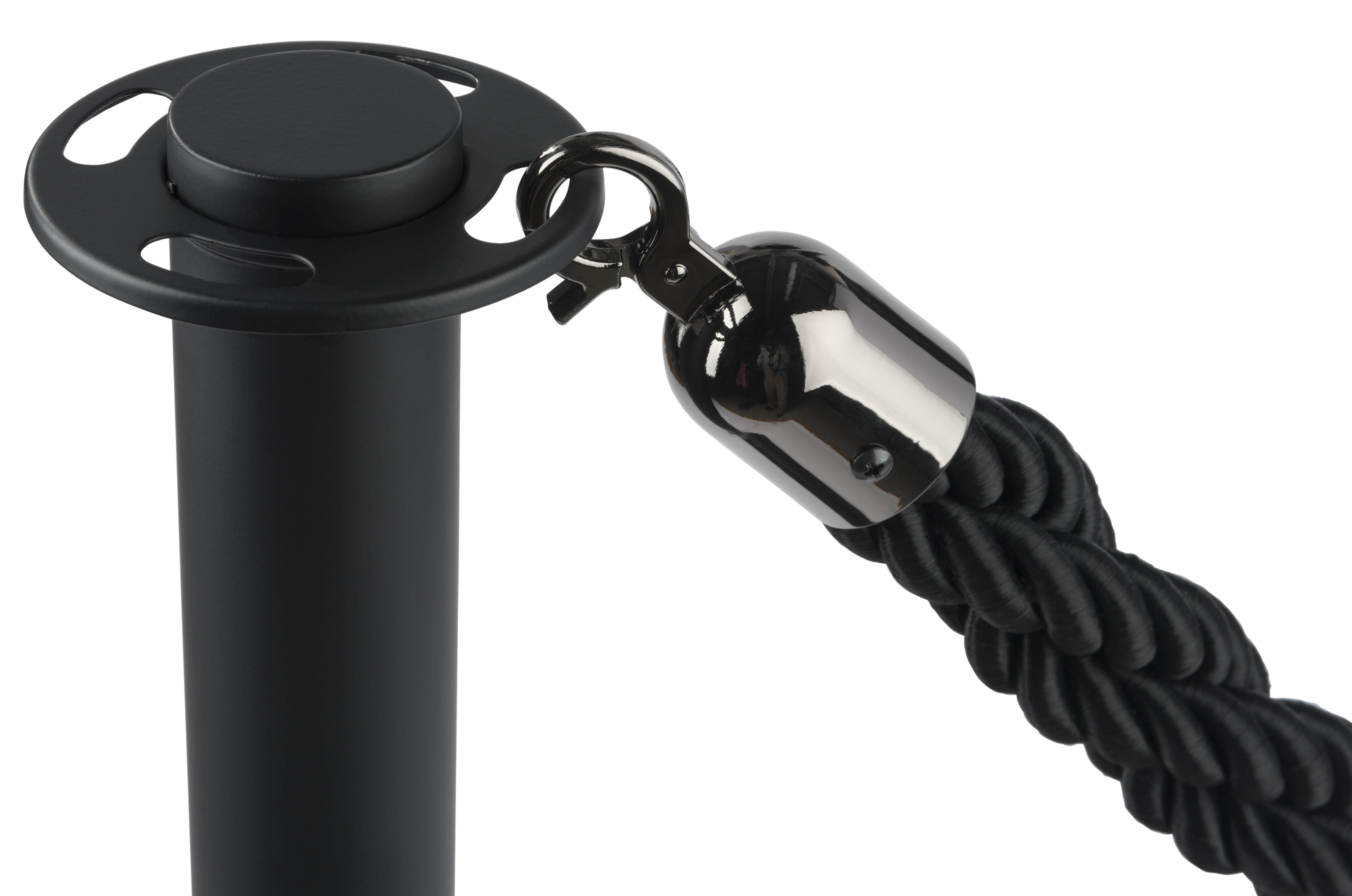 Black Twisted Nylon Rope | 6.5’ Long | Displays2Go