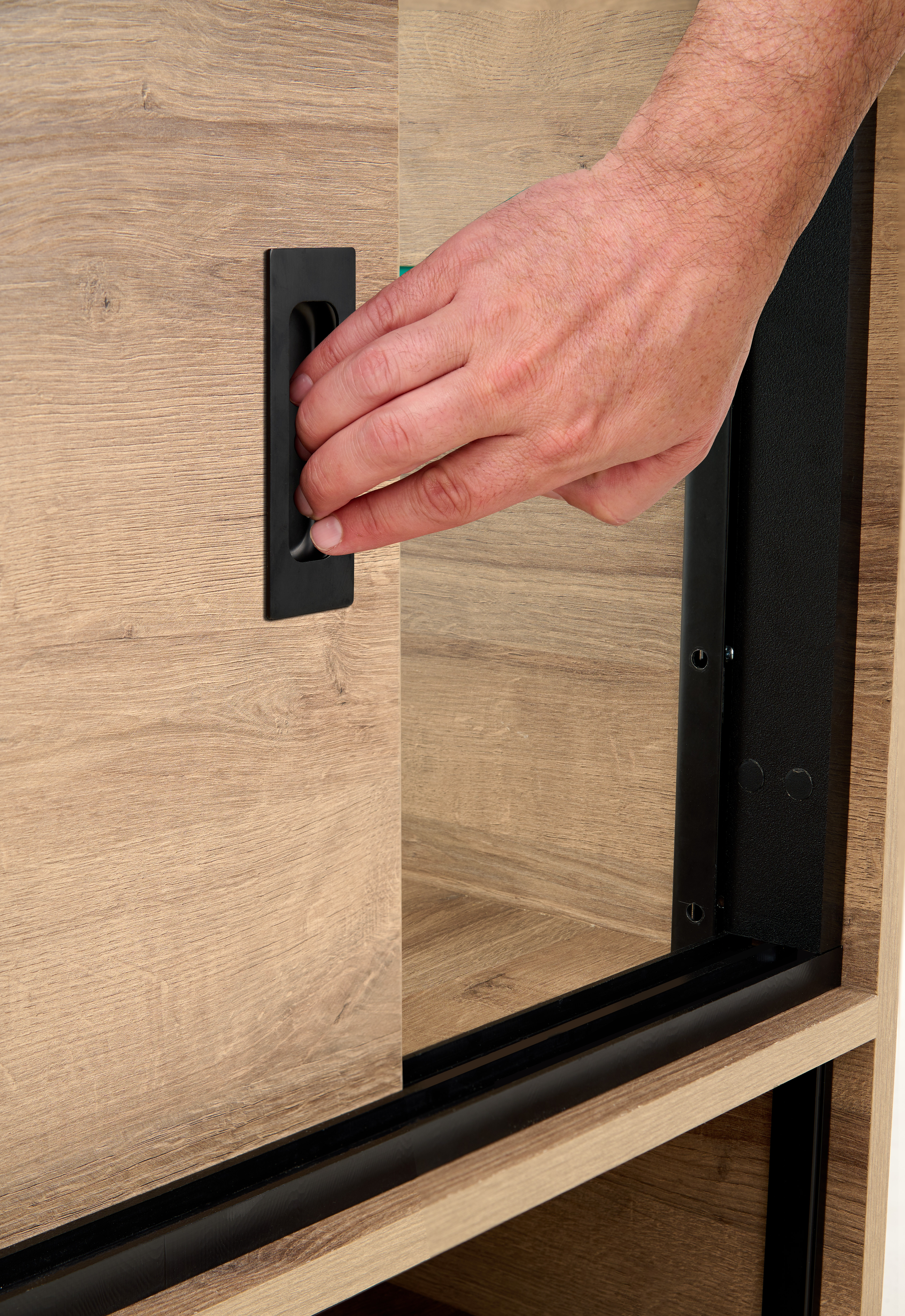 72" Wooden Display Showcase w/Locking Door, Adjustable Shelf and LED Lights - Image 9