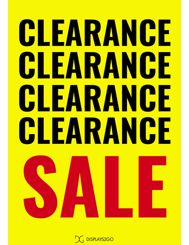 On sale/clearance printable sign