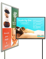 Poster light boxes for spas and salons