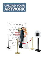 8' Tall step and repeat photo booth with lighting halo