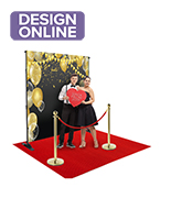 Step and repeat red carpet kit with full color graphics