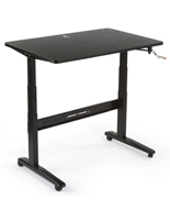 Rolling Manual Sit Stand Desk
