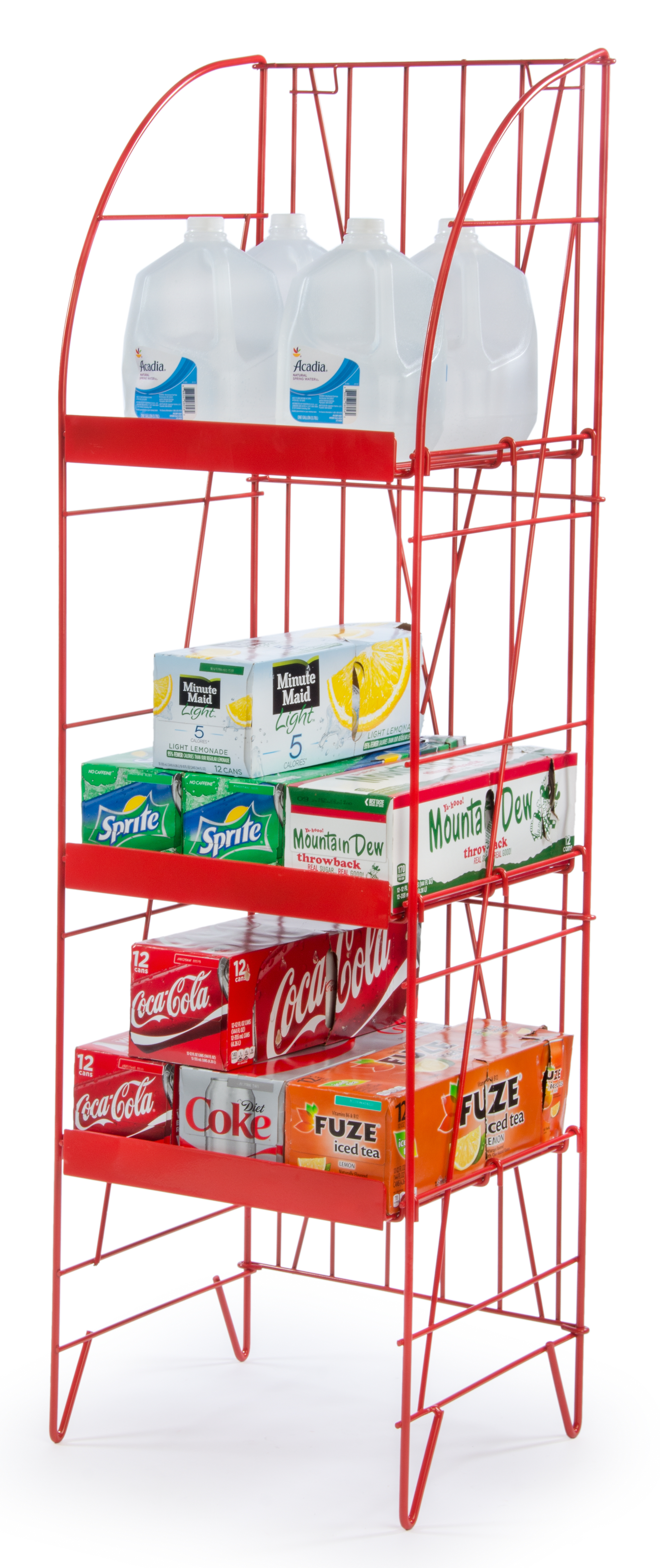 Soda Display Racks Beverage Display Rack | Glossy Red Finish | Displays2Go