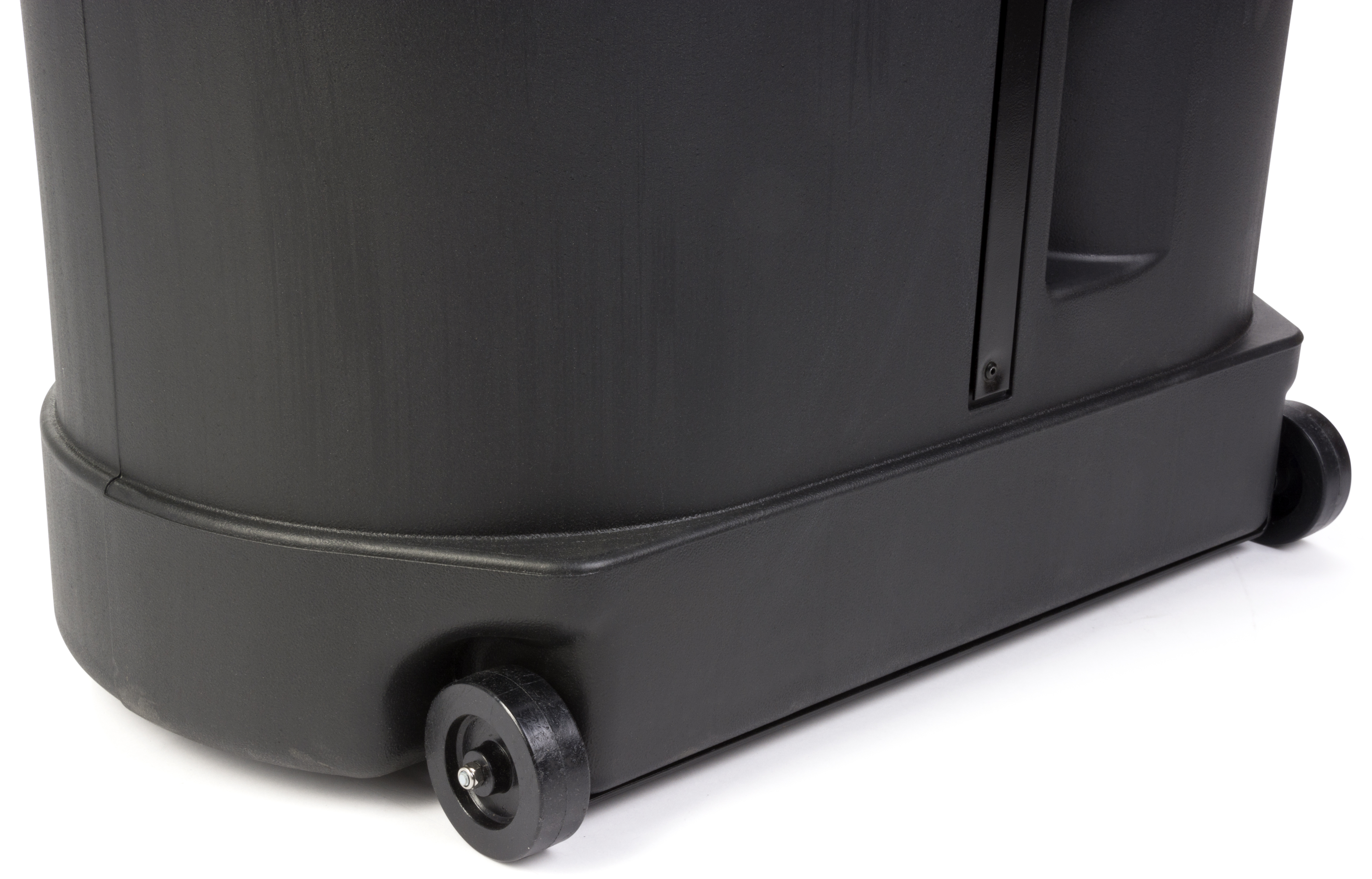 39" Tall Oval Portable Counter w/ Storage & Wheels, Custom UV Graphic Wrap - Image 6
