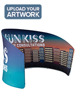 Curved and Sloped Exhibit Banner Stand