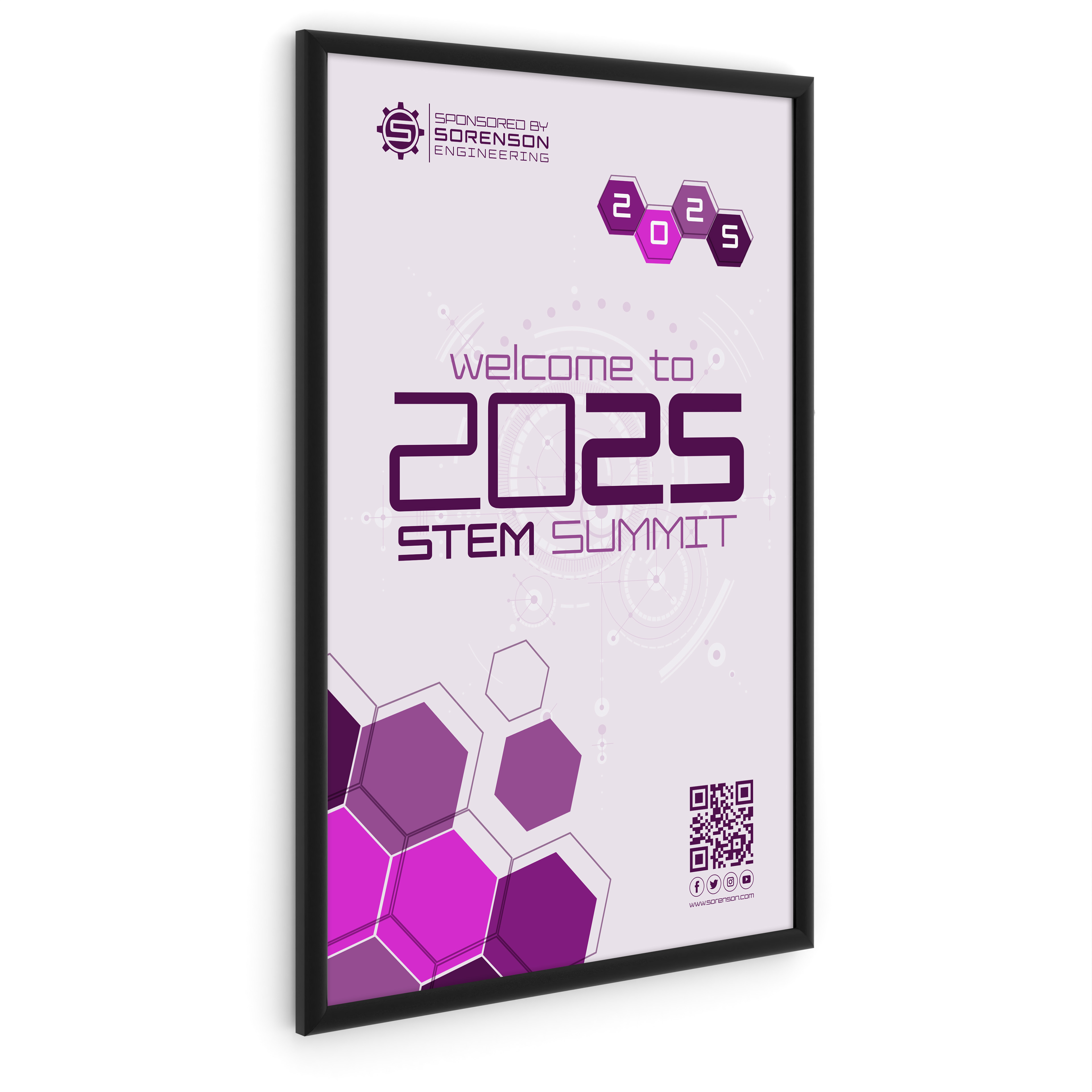 24x36 Poster Case Features Black Aluminum Framing & Plunger Lock