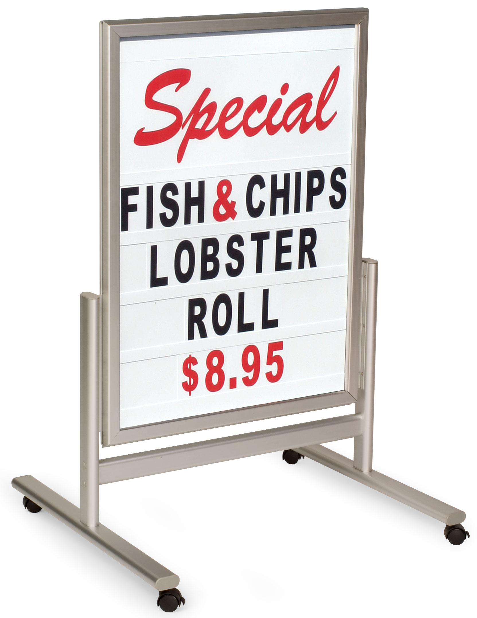 Indoor Letterboard | Mall Signage With Wheels | Displays2Go