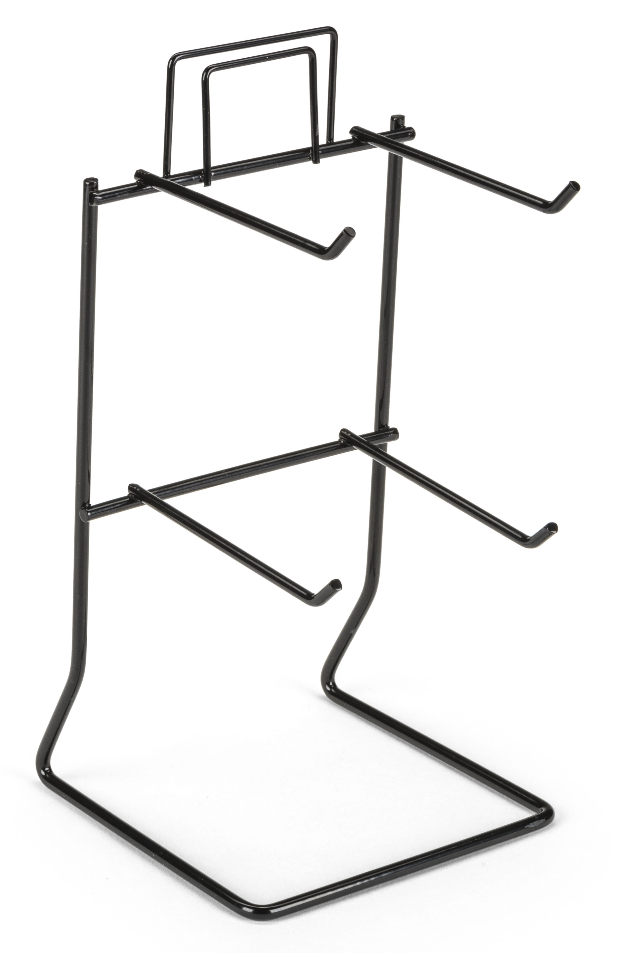 Black Keychain Display Rack | 4 Peg Hooks | Displays2Go