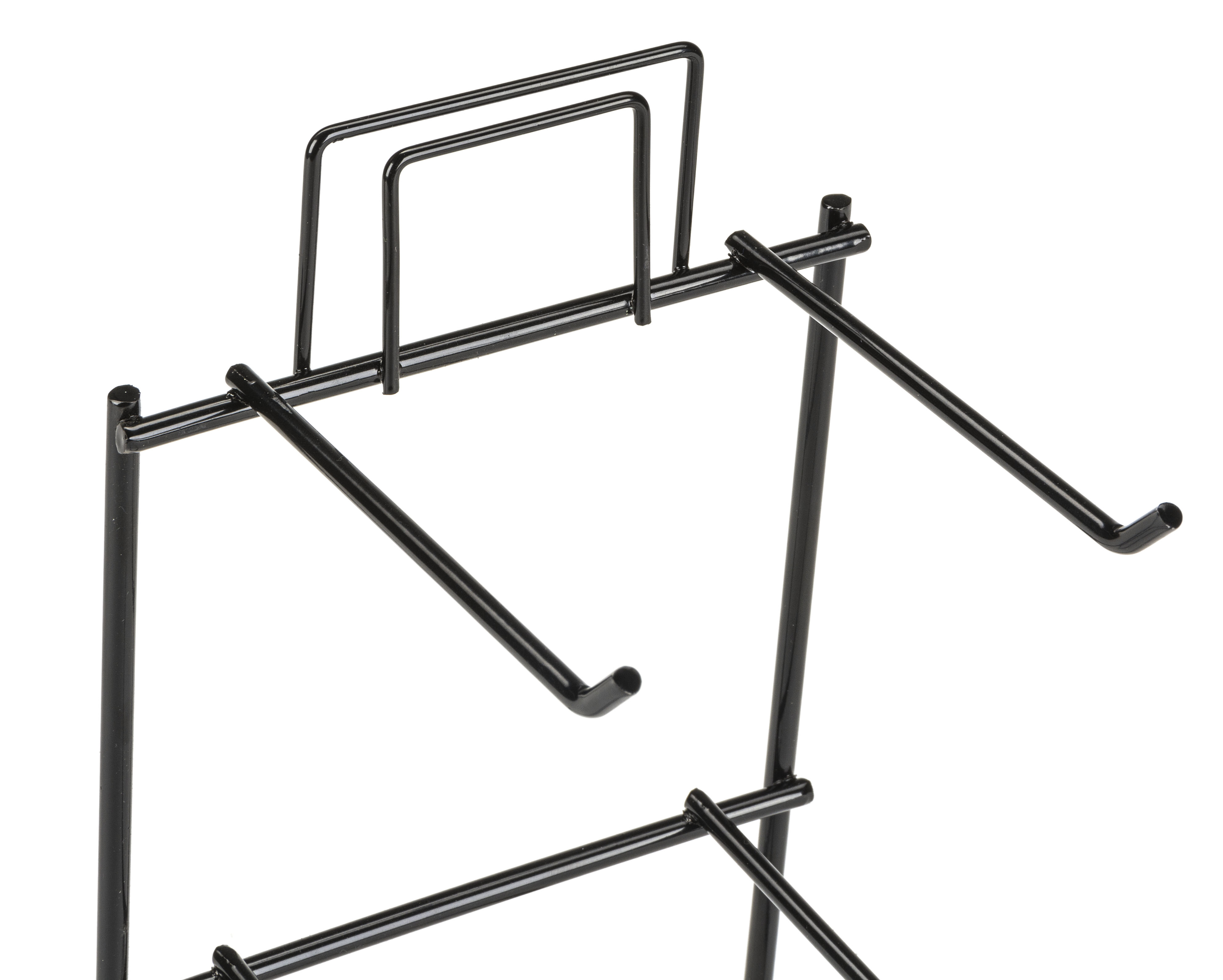 Black Keychain Display Rack | 4 Peg Hooks | Displays2Go