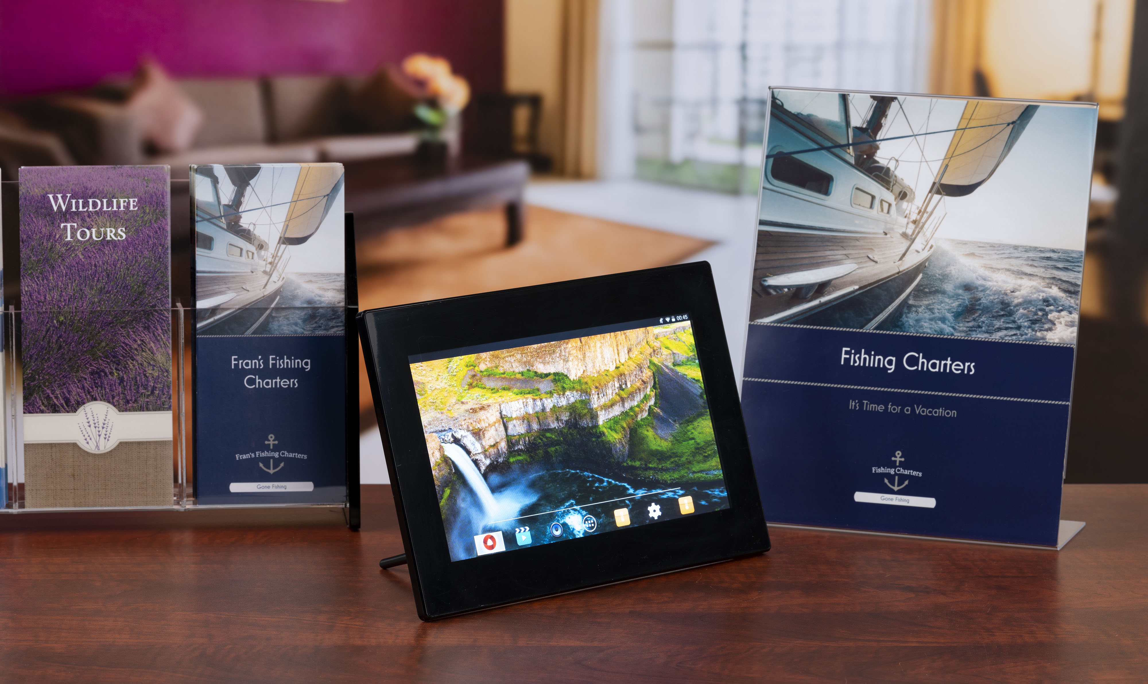 Small Tabletop Digital Signage Display | 10.1” Acrylic Frame | Displays2Go
