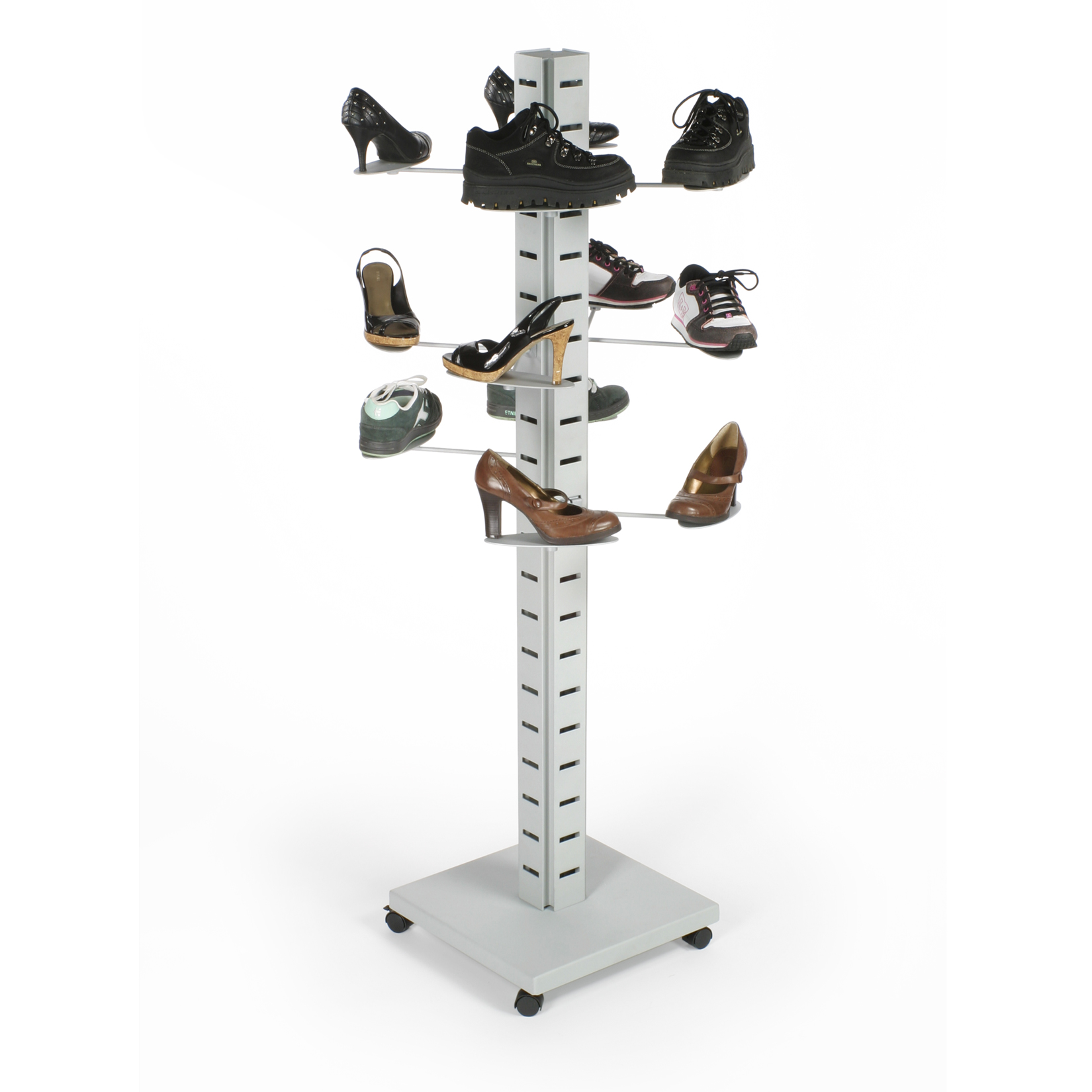Portable Metal Slatwall Rack | Tower Style Unit | Displays2Go