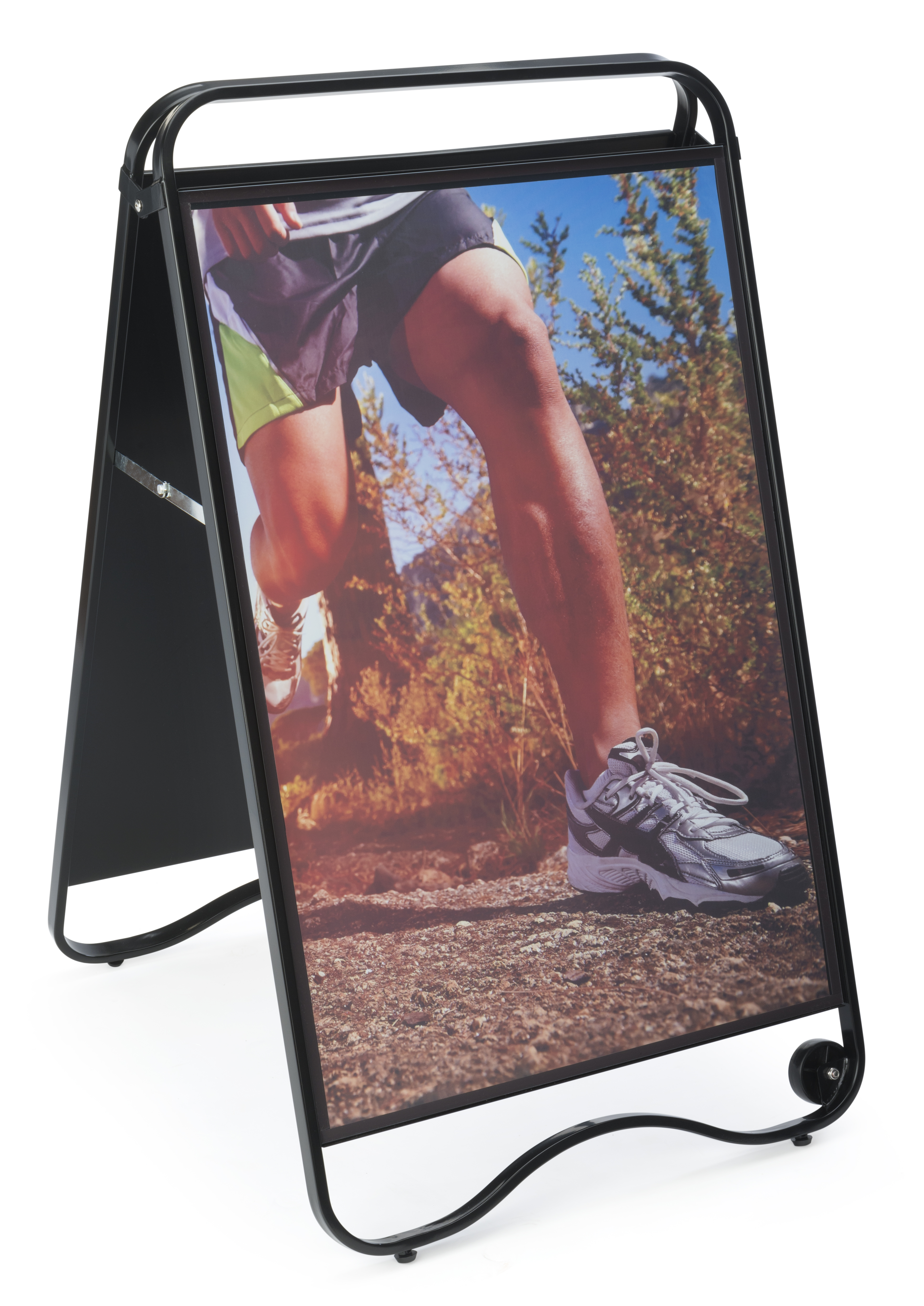 24" x 36" A-Frame Sidewalk Sign Stand, Double Sided, Rolling Base - Image 5