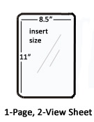 Menu Folder with Tri-Fold Design for Displaying (6) 8-1/2