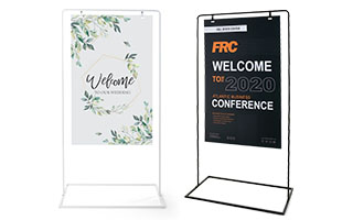 Hanging sign stand with custom full color printing