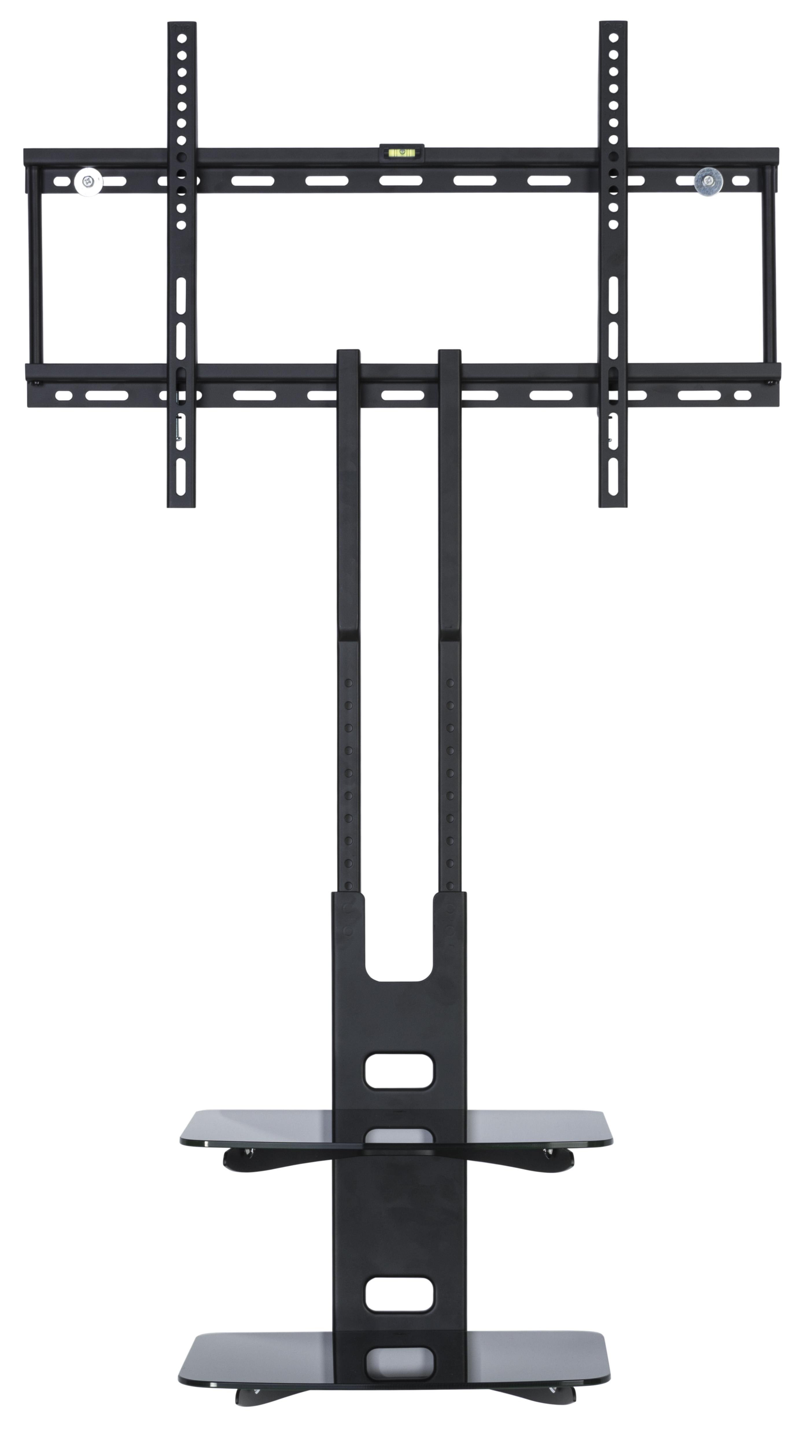 LED TV Mount with Glass Shelving | VESA Compatible | Displays2Go