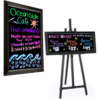 Illuminated Sidewalk Message Boards