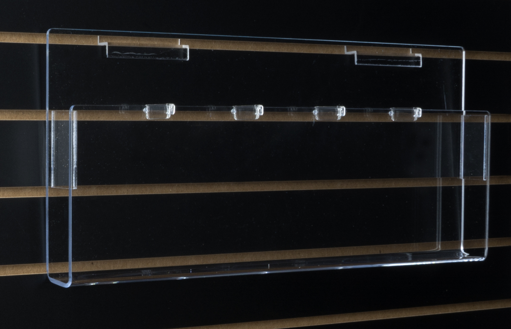 Acrylic Literature Holder for Slatwall, 4"/8.5"w - Clear - Image 3