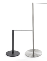 Slim profile museum-style stanchions
