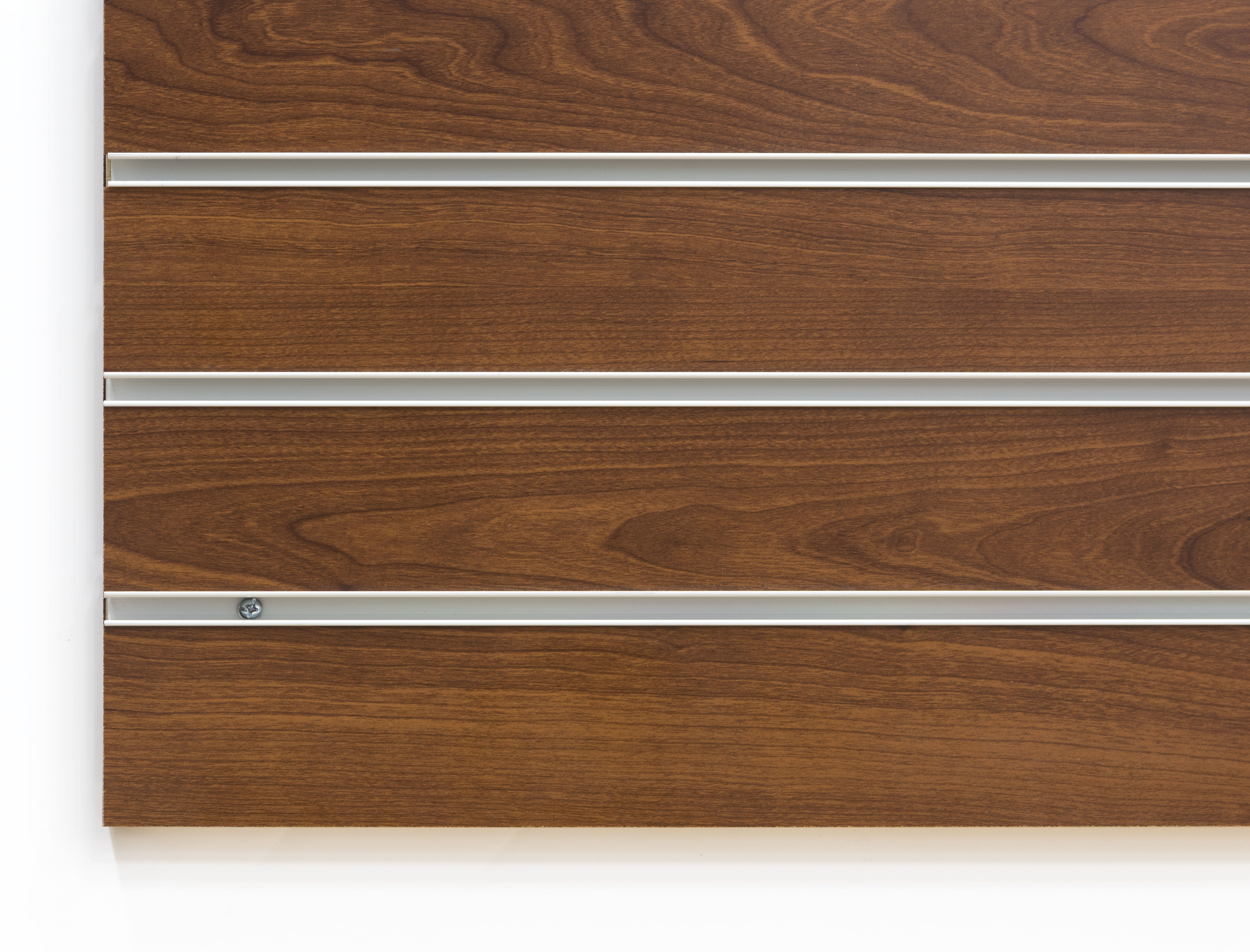 Cherry Finish Large Slotted Wall Board Panel | 4'h x 8'w | Displays2Go