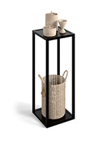 Slim tall side table with open frame