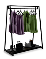 Retail clothes rack with heavy duty steel construction
