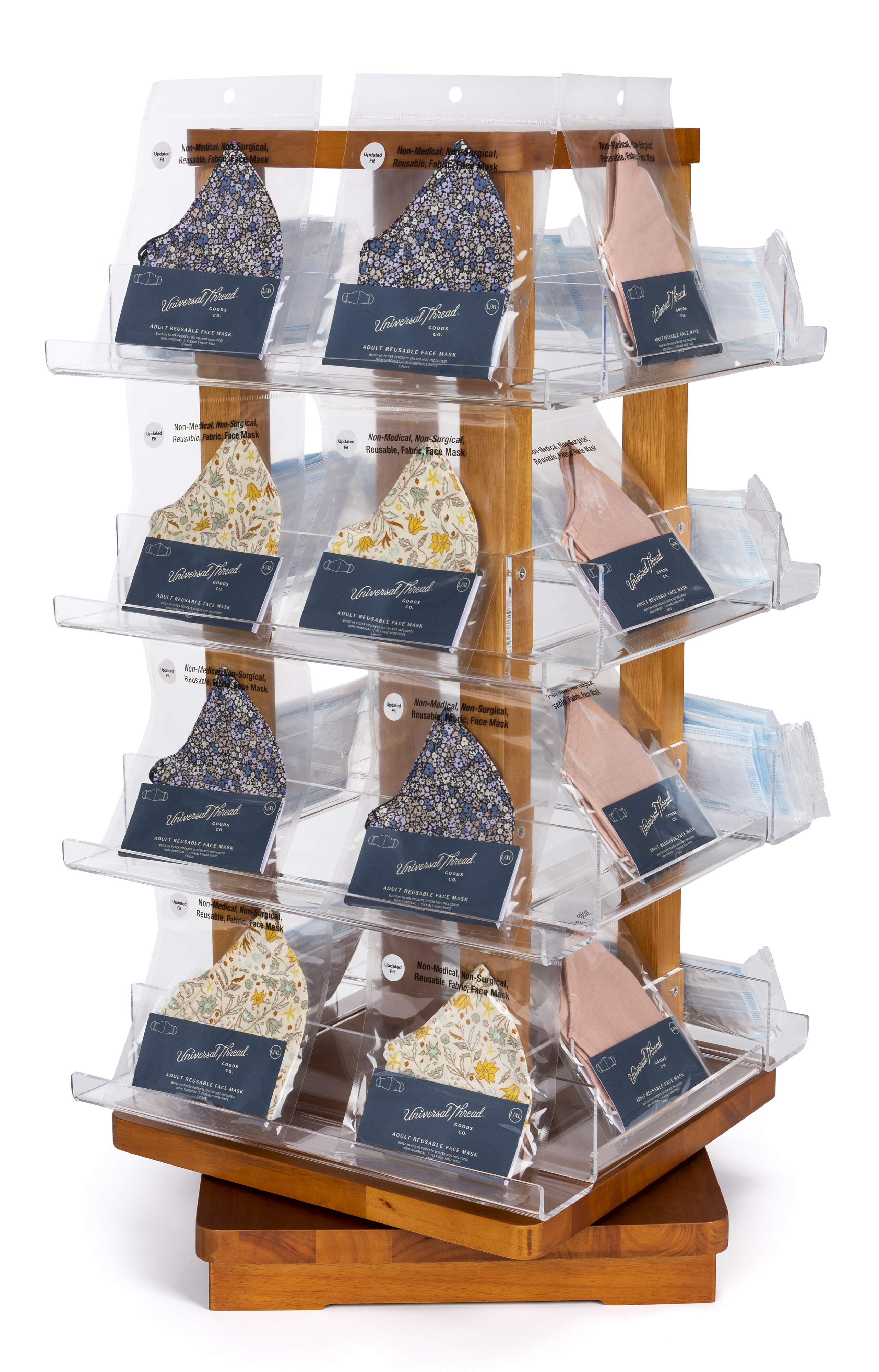 Rotating Literature Display, Countertop, Acrylic and Wood, 16 Shelves - Oak - Image 7