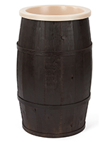 Food grade cedar barrel with overall height of 30 inches