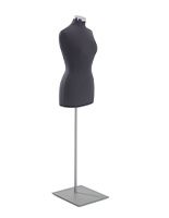 Female body form mannequin in black