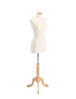 Female body form mannequin with traditional design
