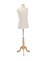 Male mannequin body with height adjustable stand