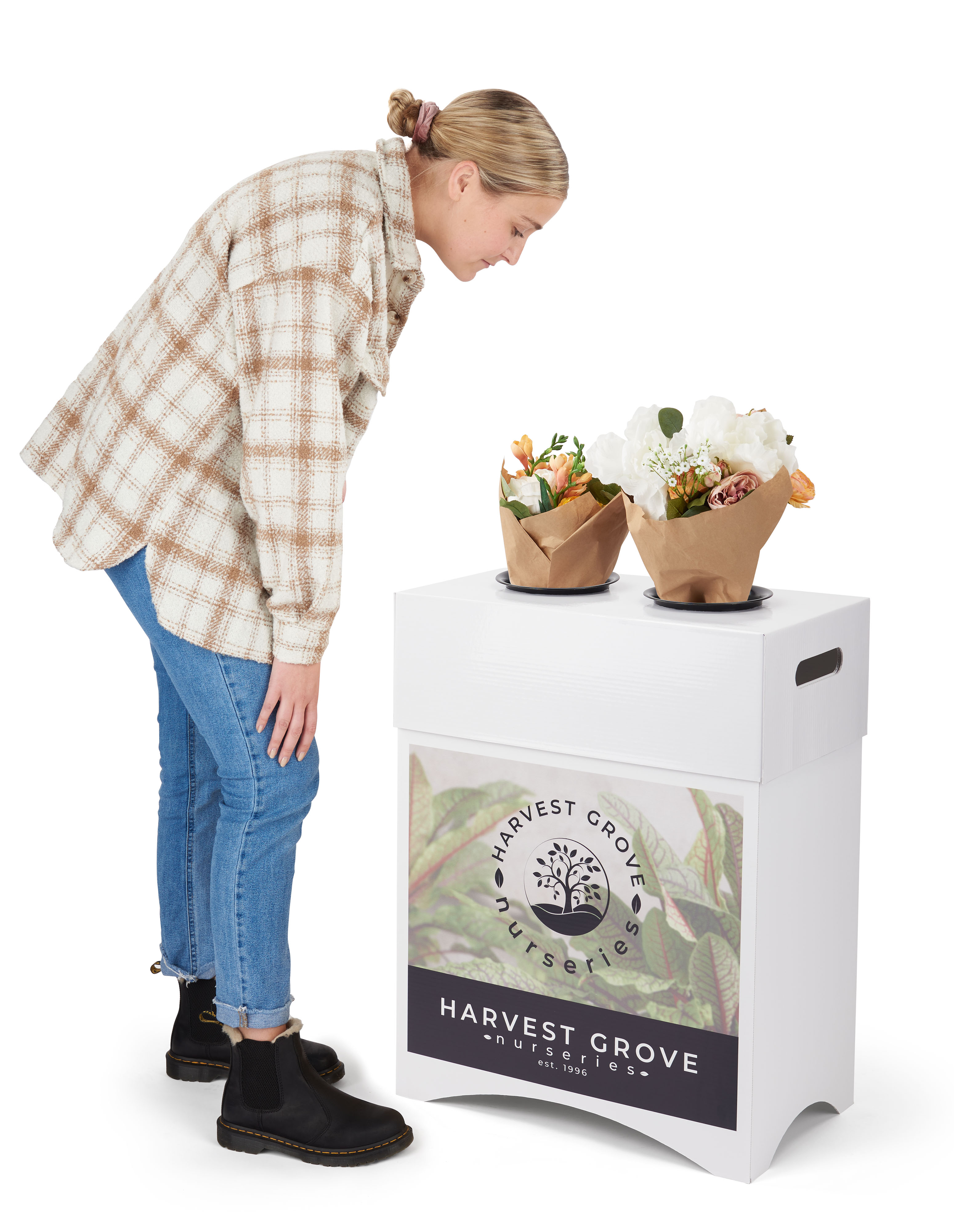 Custom Printed Flower Display Stands | Two Plastic Bucket Liners ...