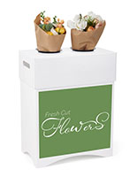 Commercial flower display stands made of thick and sturdy cardboard