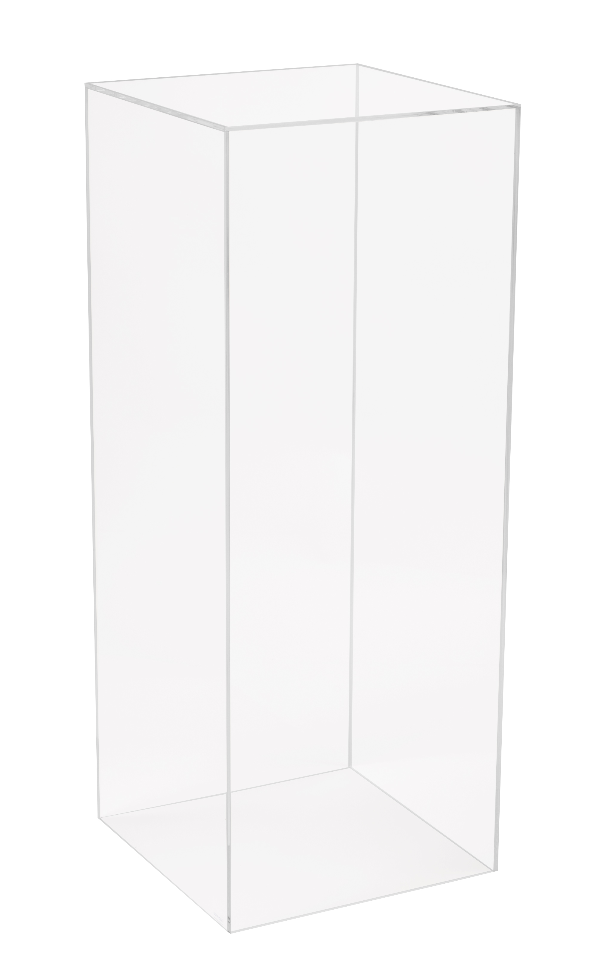 14" x 14" x 36" Acrylic Pedestal w/ Floor Standing Design - Clear - Image 3