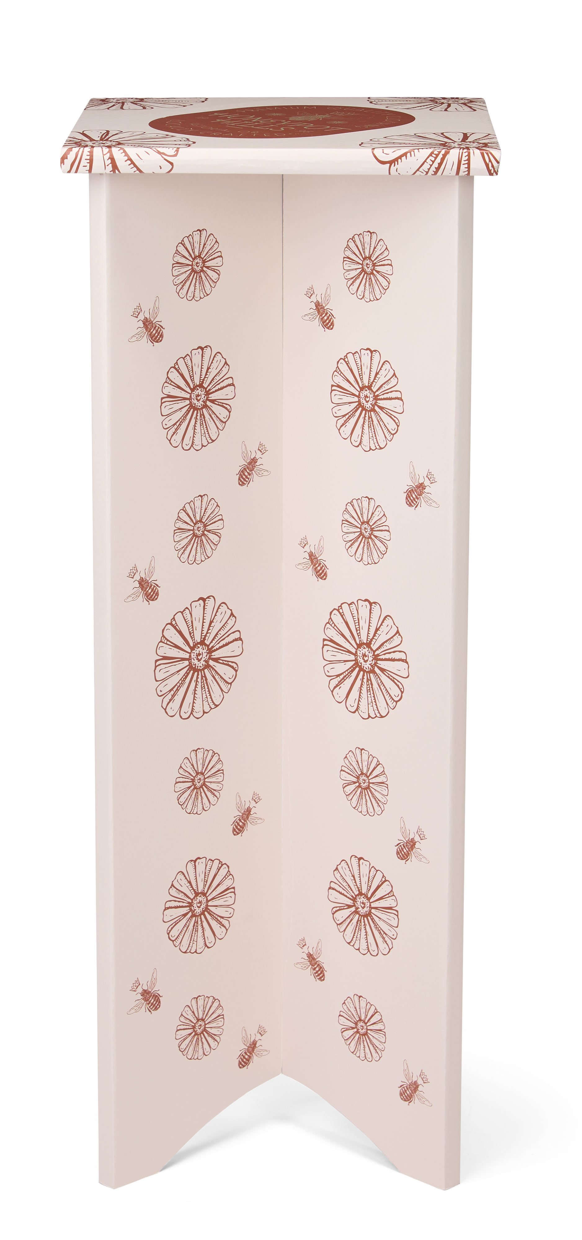 Eco-Friendly Display Pedestal with Full Color Custom Printing, Recycled, Flat Pack - Image 5