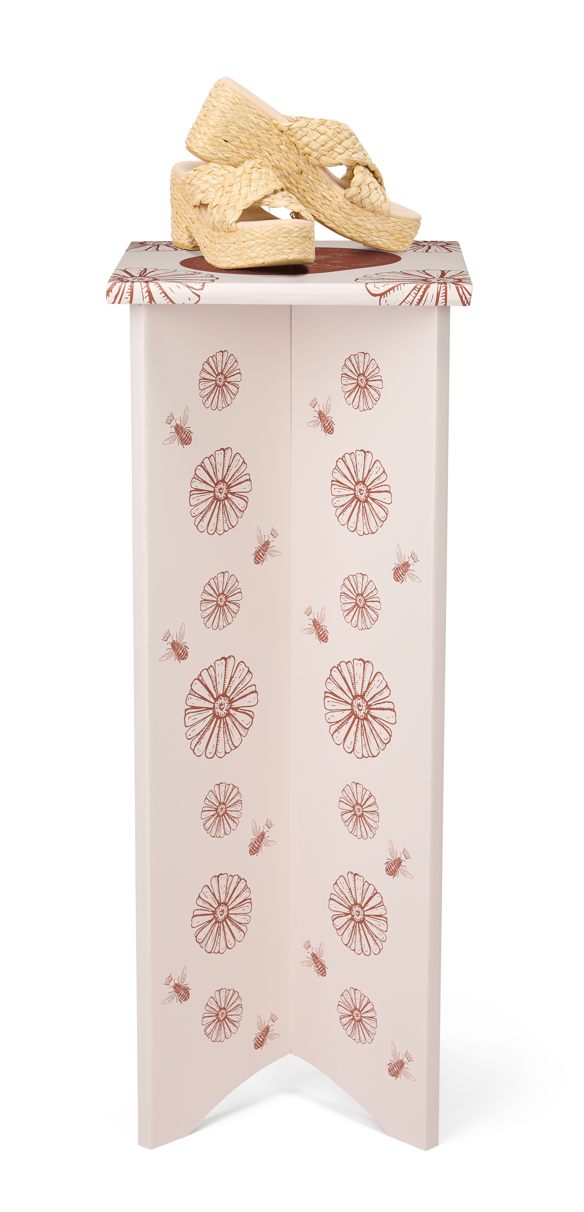 Eco-Friendly Display Pedestal with Full Color Custom Printing, Recycled, Flat Pack - Image 6