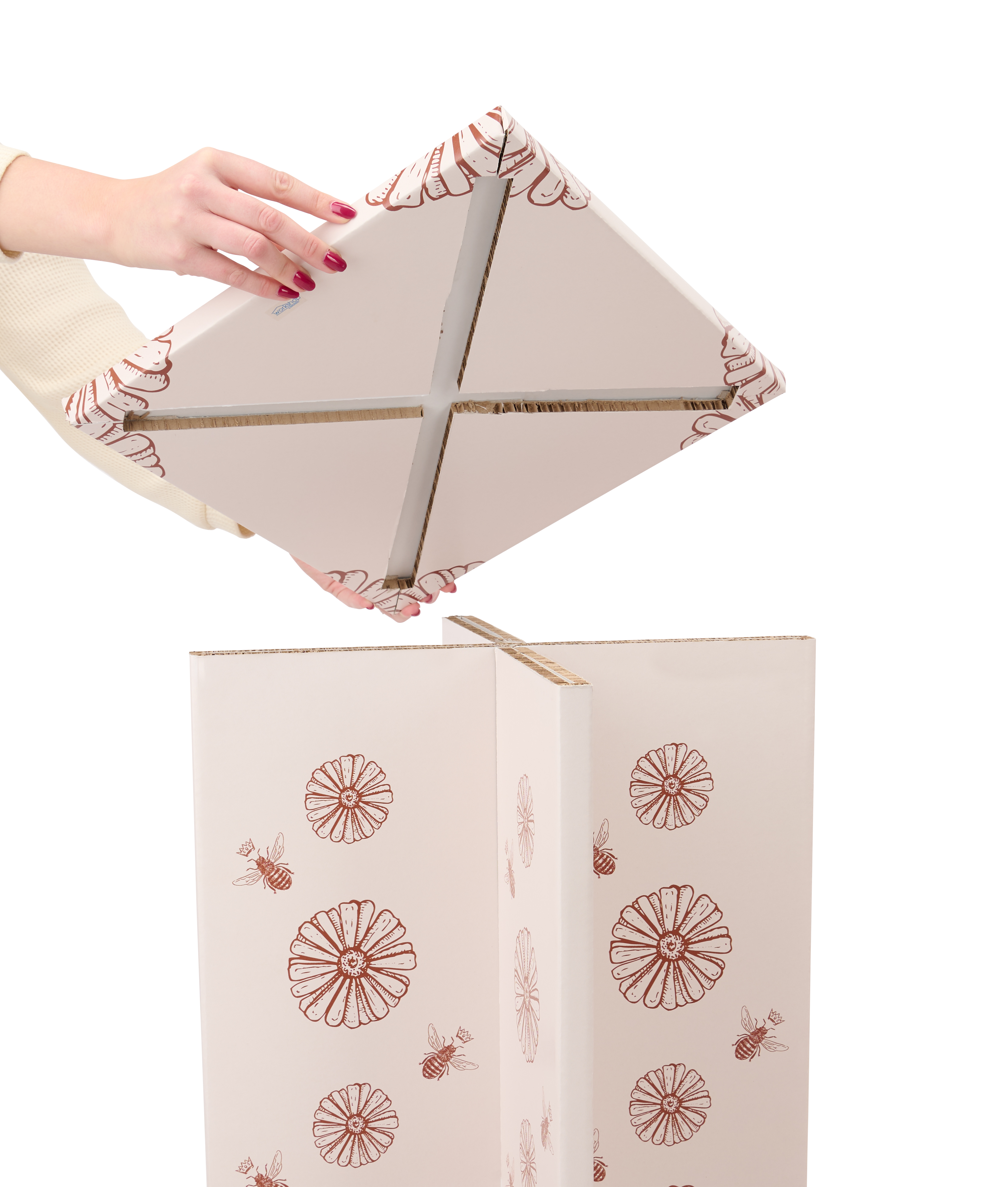 Eco-Friendly Display Pedestal with Full Color Custom Printing, Recycled, Flat Pack - Image 7