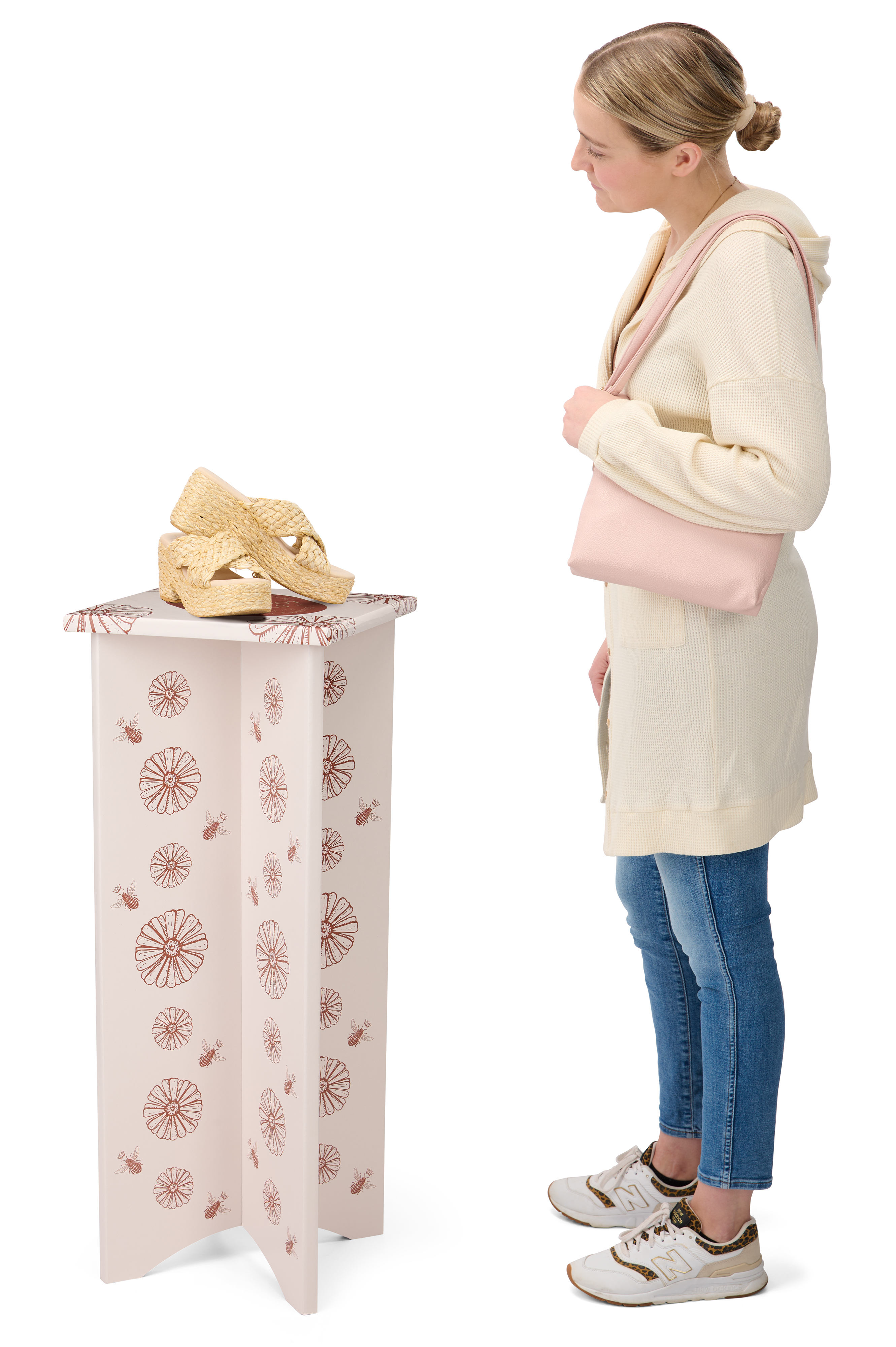 Eco-Friendly Display Pedestal with Full Color Custom Printing, Recycled, Flat Pack - Image 10