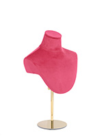 Jewelry bust stand with velvet material 