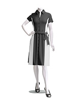 Headless female mannequins with glass base