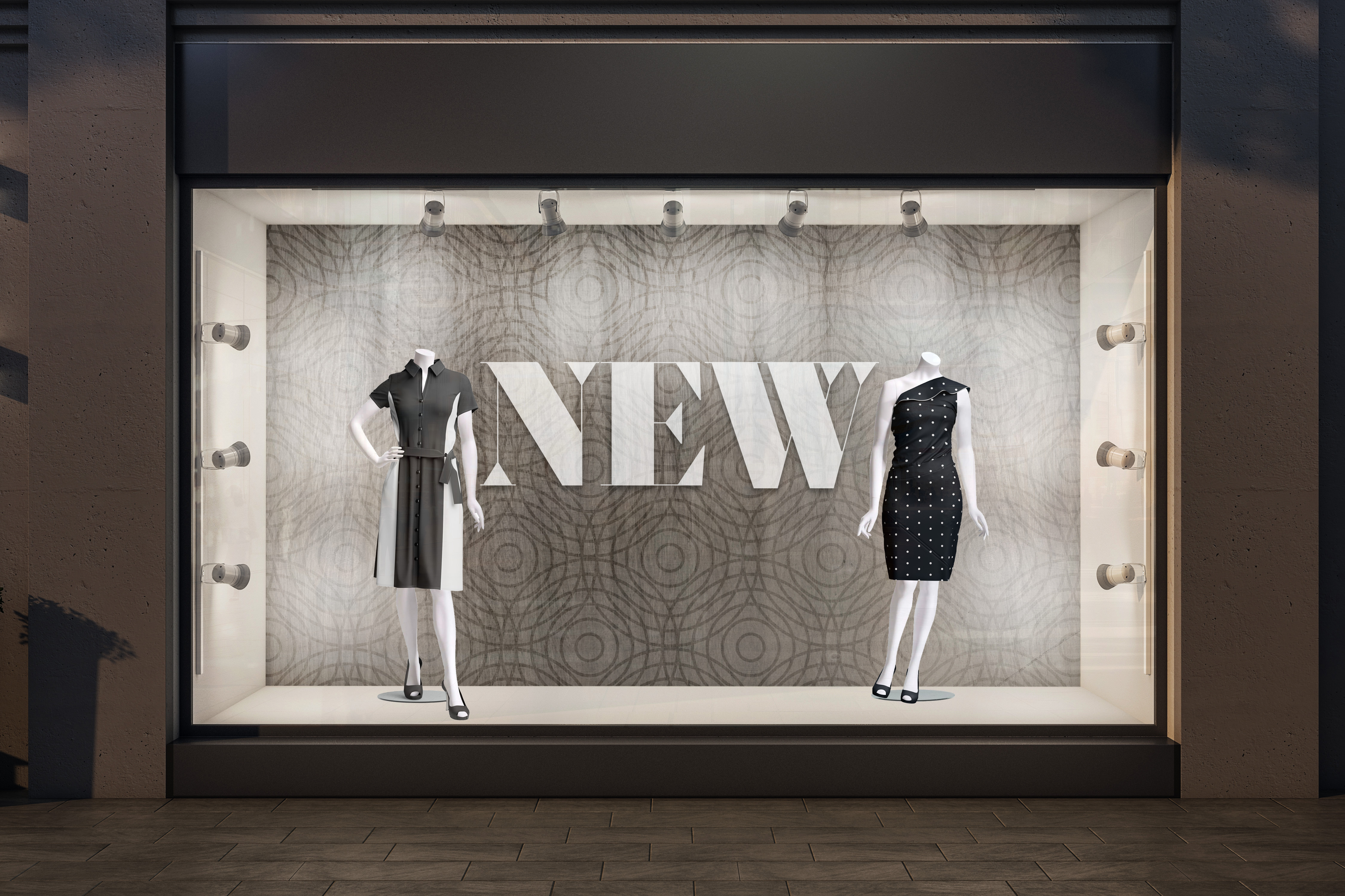 Headless Female Mannequin w/ Glass base, Standing Poses - White - Image 3