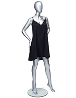 Standing female full-body mannequin with abstract design 