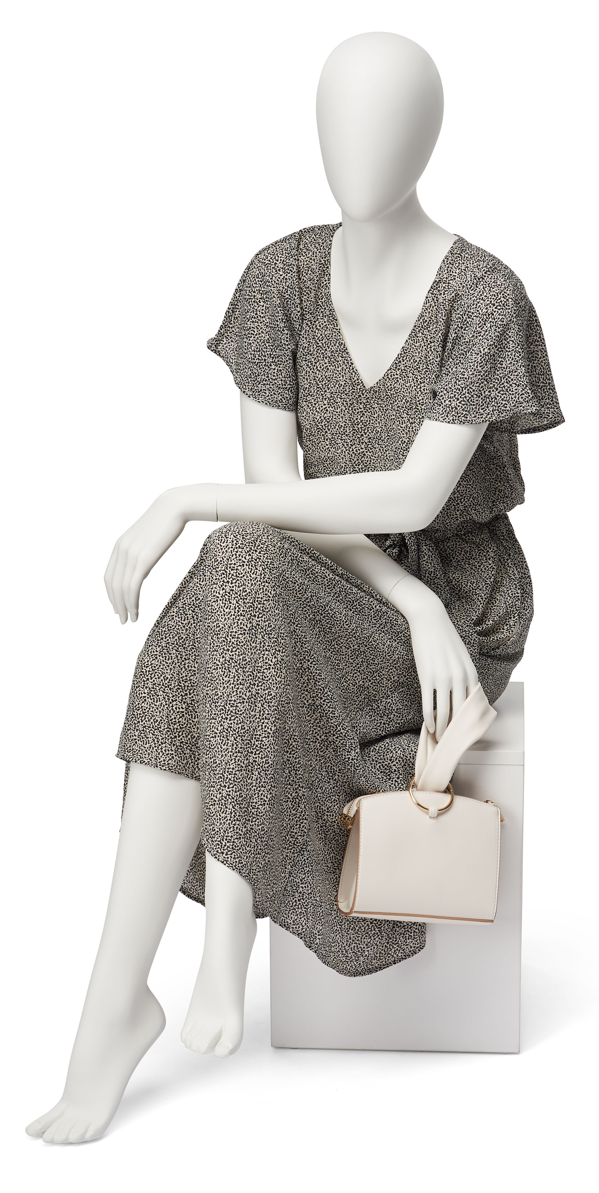 Abstract Seated Female Mannequin | Full Body Design | Displays2Go