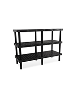 Greenhouse 3-tier plant shelf with weather-resistant polyethylene construction