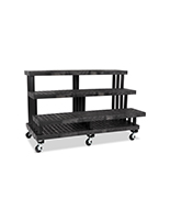 Rolling commercial nursery rack with eco-friendly HDPE materials