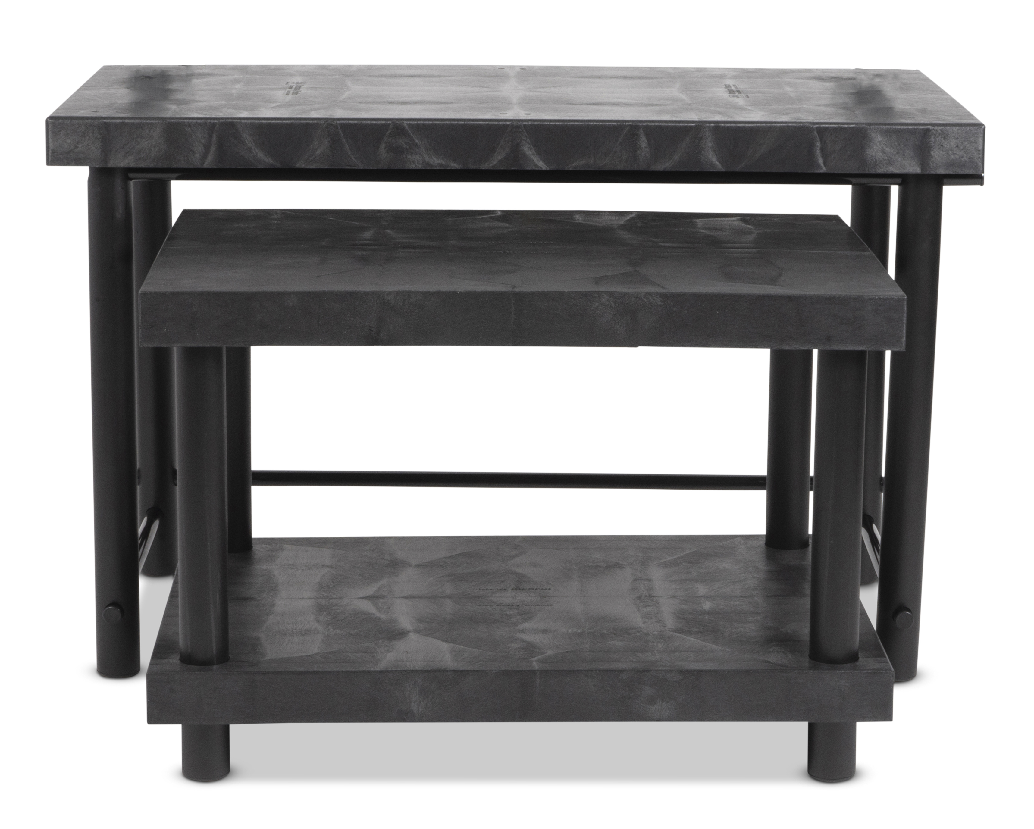 Plastic Garden Center Tables | Set of 2 Nesting Tables with Shelf ...