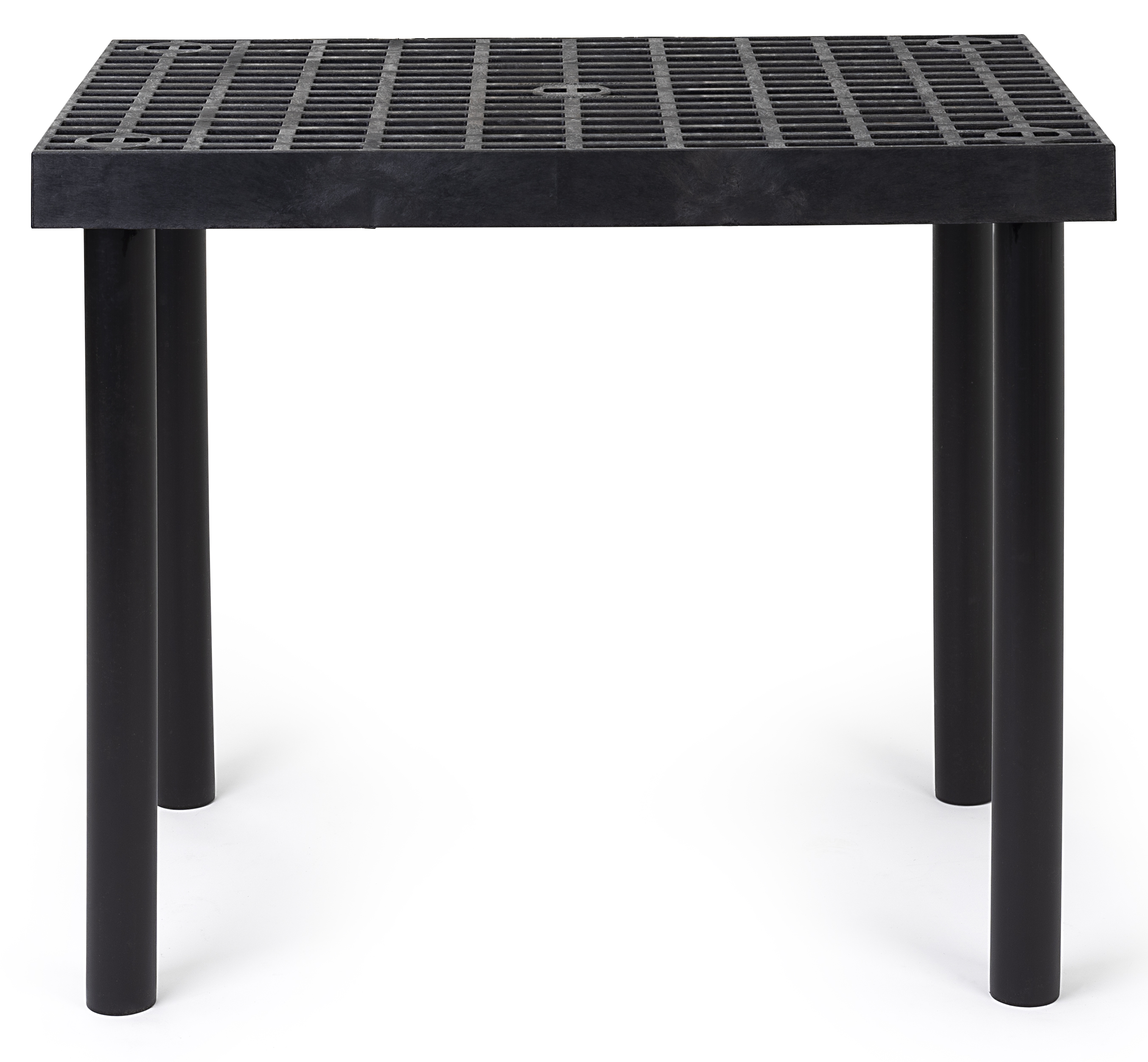 36"w Garden Center Bench Display with 30" Legs, Grid Top, Weatherproof - Black - Image 3