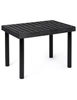 Outdoor display table measures 36 inches wide by 24 inches tall